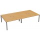 Canterbury 4 Person Back to Back Bench Desk with Recessed Leg